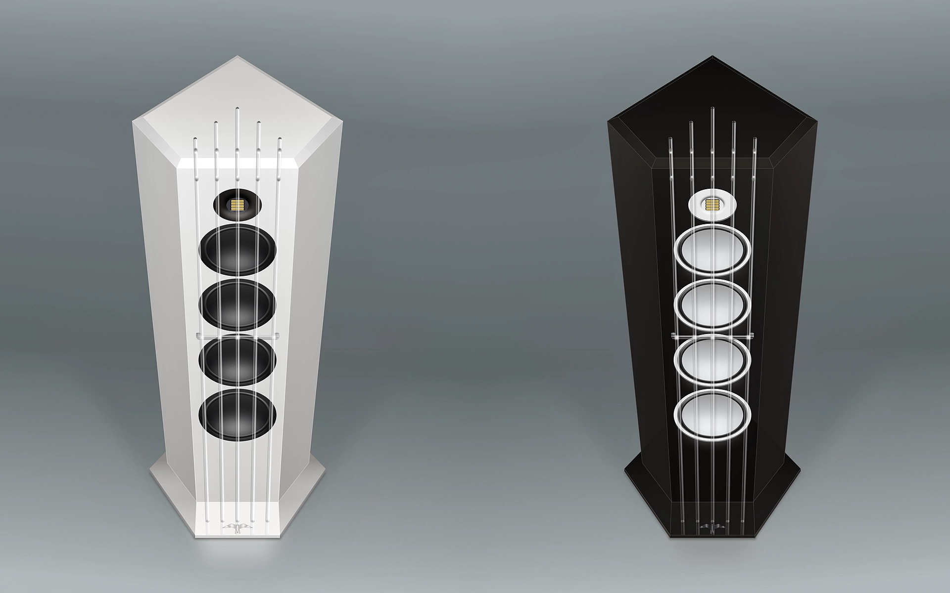 Top view of the Avance speaker - Martin Kania Design