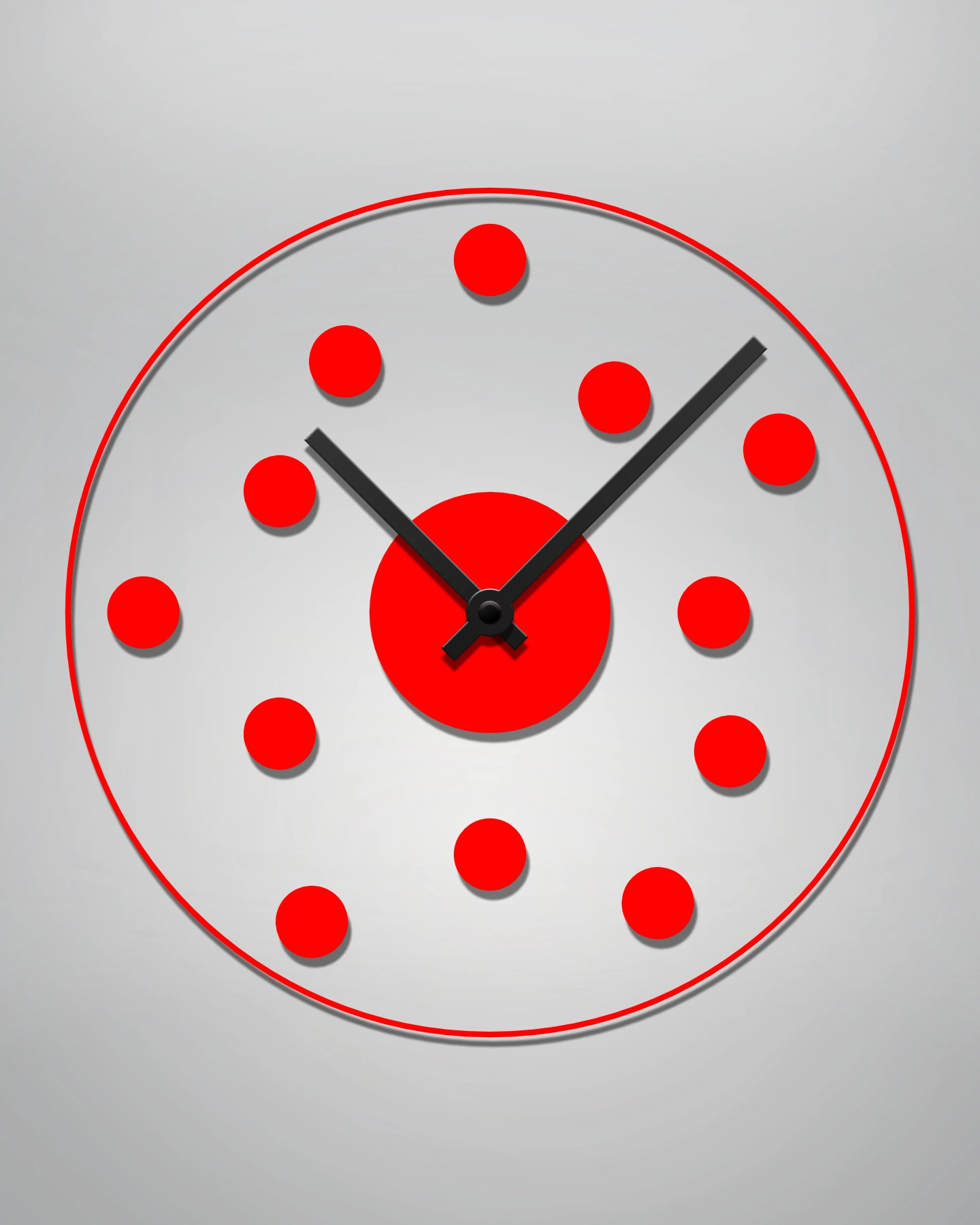 BeBop wall clock, Martin Kania Design