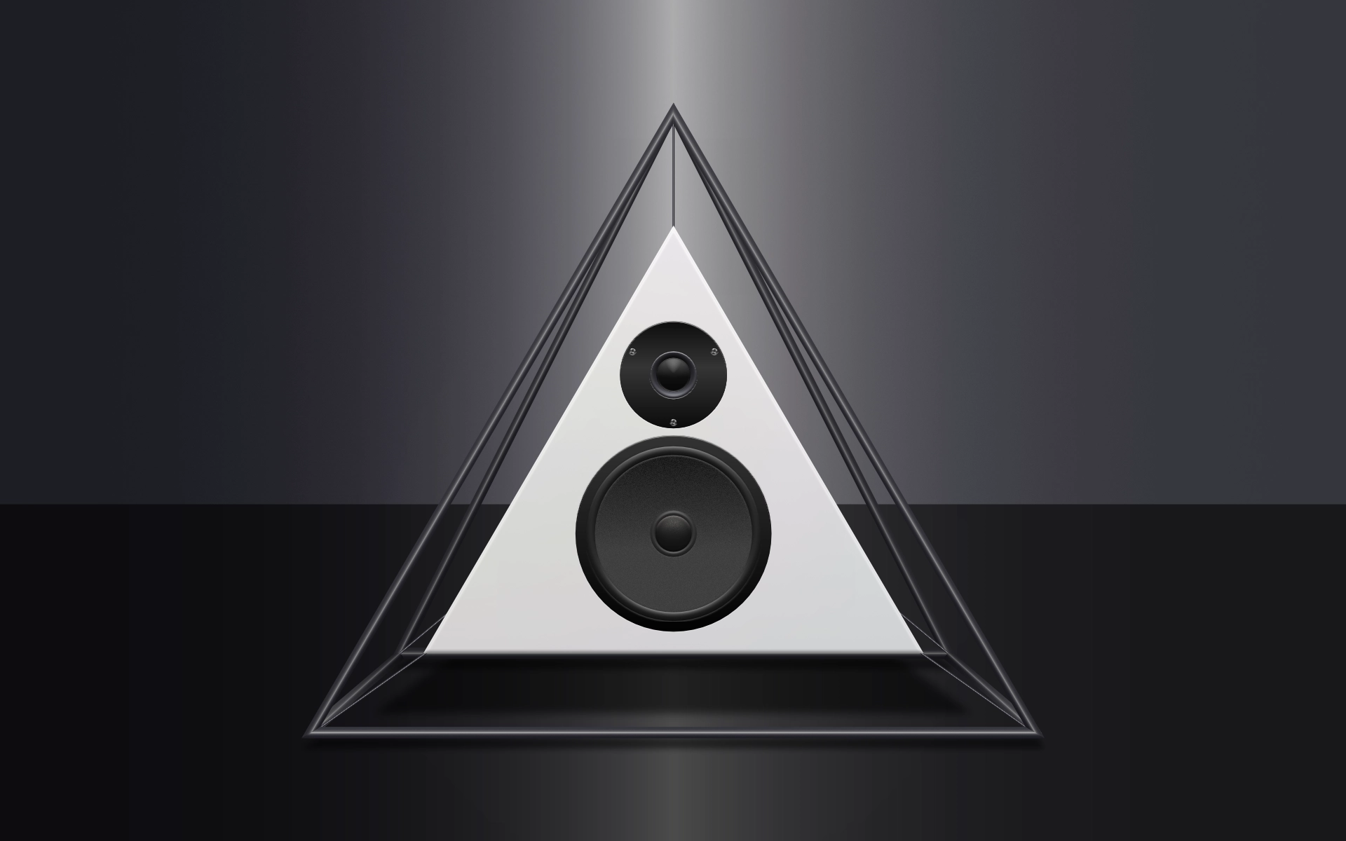 Pyramid² speaker without a cover