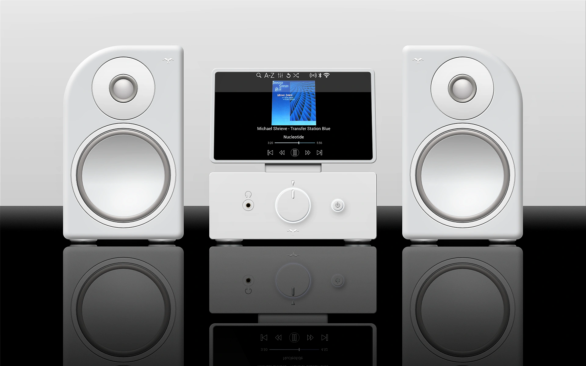 Fashionable white Hi-Fi audio system, Martin Kania Design